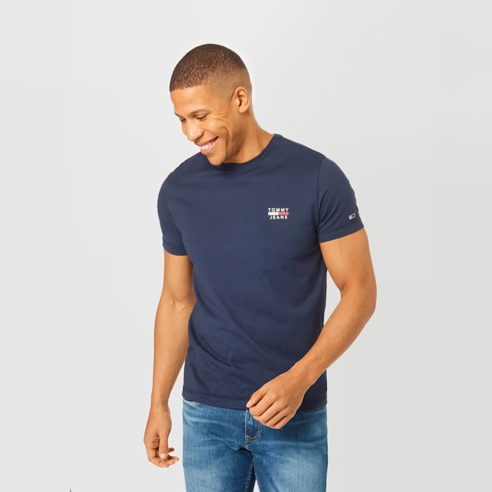 Áo Tommy Jeans Organic Cotton Chest Logo - Navy, Size L