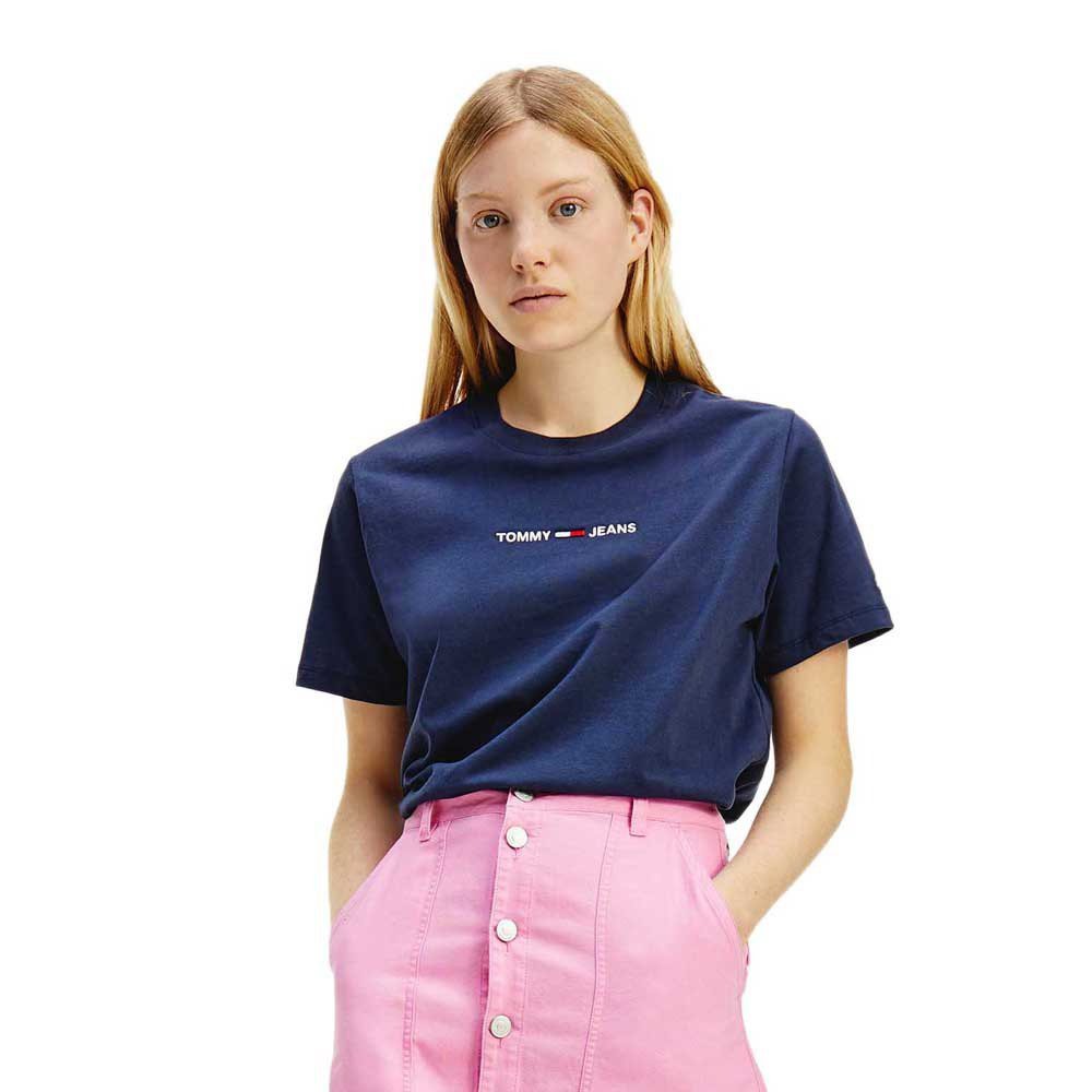 Áo Tommy Jeans Organic Cotton Linear Logo - Navy, Size S