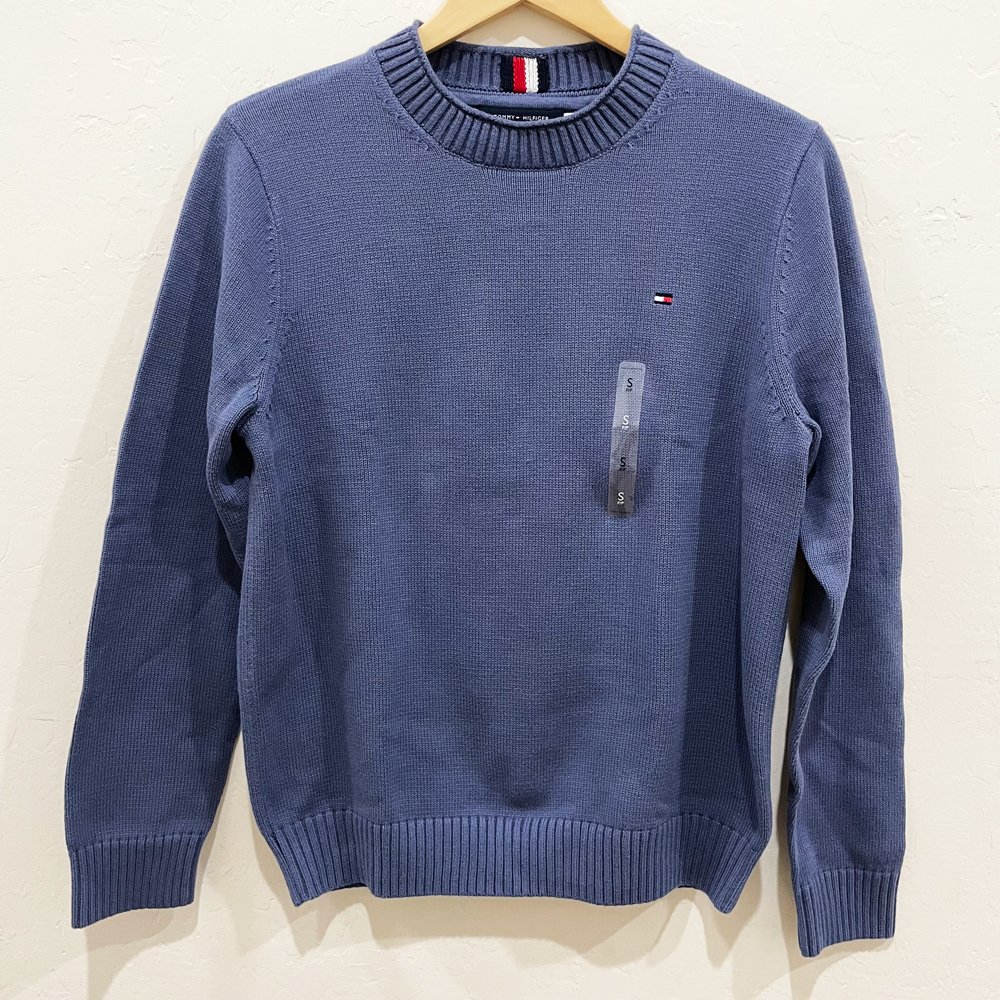 Áo Tommy Hilfiger Esential Crewneck Sweater - Blue, Size S