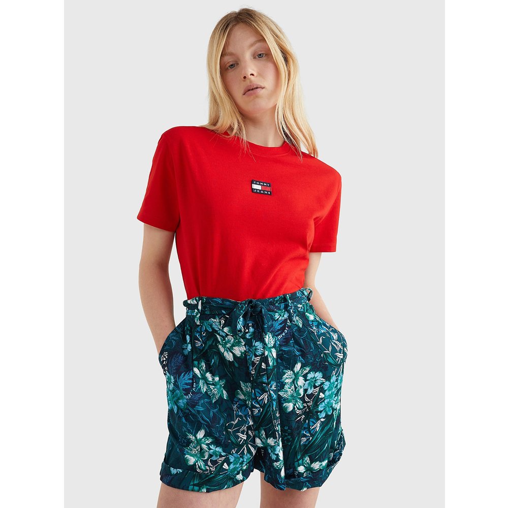Áo Tommy Jeans Tommy Badge - Red, Size S