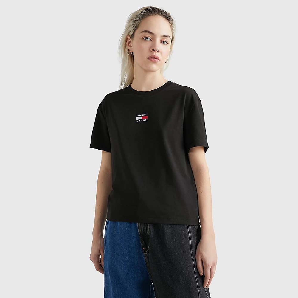 Áo Tommy Jeans Tommy Badge - Black, Size XS