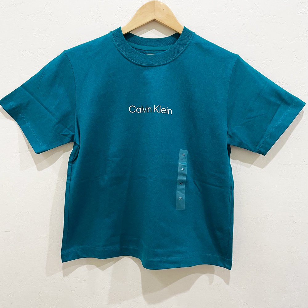 Áo Calvin Klein Relaxed Fit Standard Logo Crewneck T-Shirt - Teal, Size XS