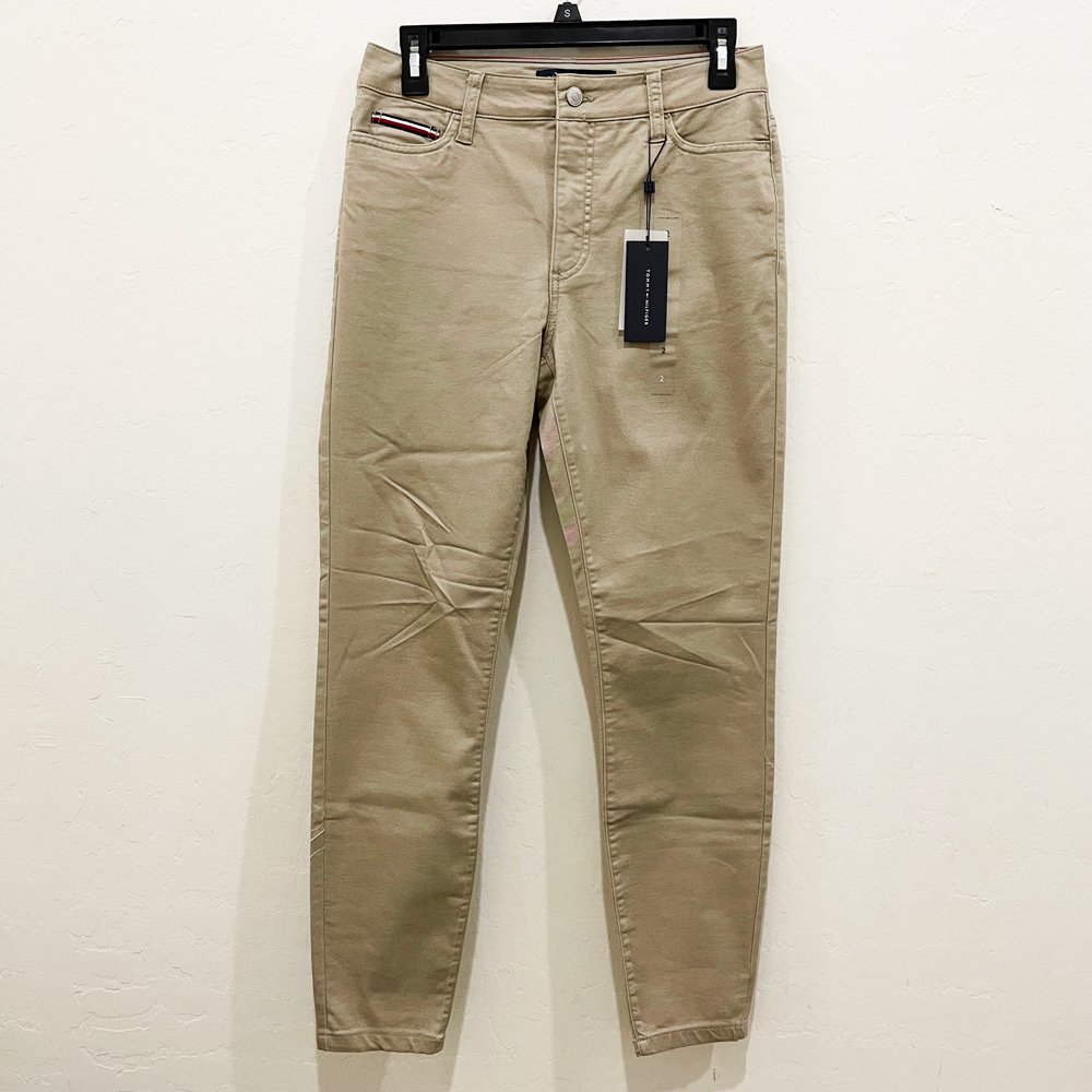 Quần Tommy Hilfiger Essential High-Rise Pant - Khaki, Size 8/29