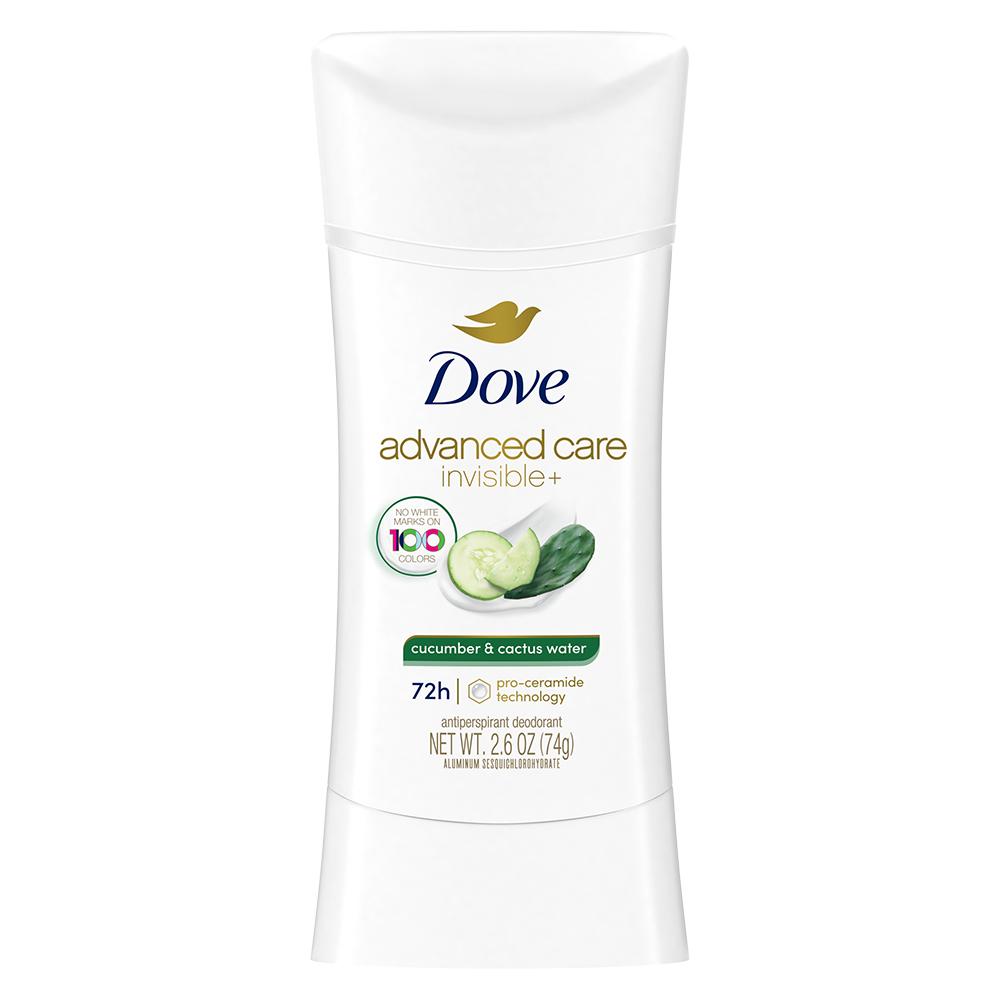 Khử mùi Dove Advanced Care Invisible+ - Cucumber & Cactus Water, 74g