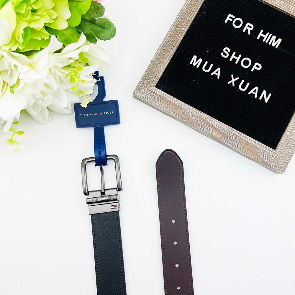 Thắt lưng Tommy Hilfiger Reversible - Black/Brown, Size S (30-32)