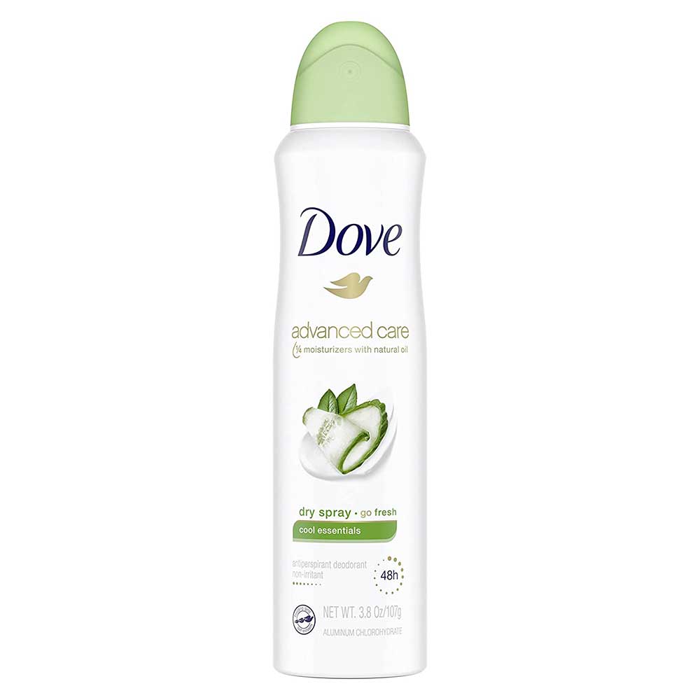 Xịt khử mùi Dove Advanced Care - Cool Essentials, 107g