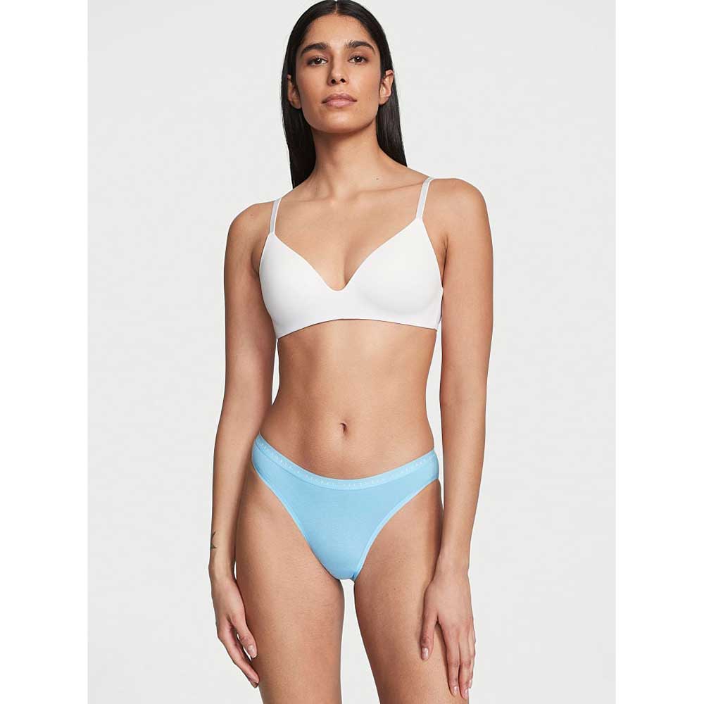 Quần lót Victoria's Secret Stretch Cotton Bikini - Victoria Blue, Size S