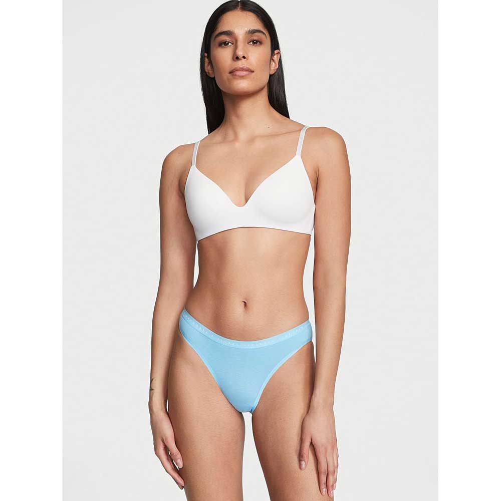 Quần lót Victoria's Secret Stretch Cotton Bikini - Victoria Blue, Size S