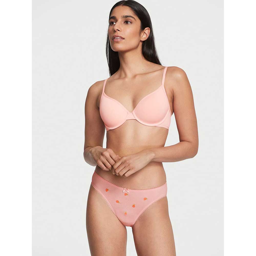 Quần lót Victoria's Secret Stretch Cotton Bikini - Happy Pink Peaches, Size S
