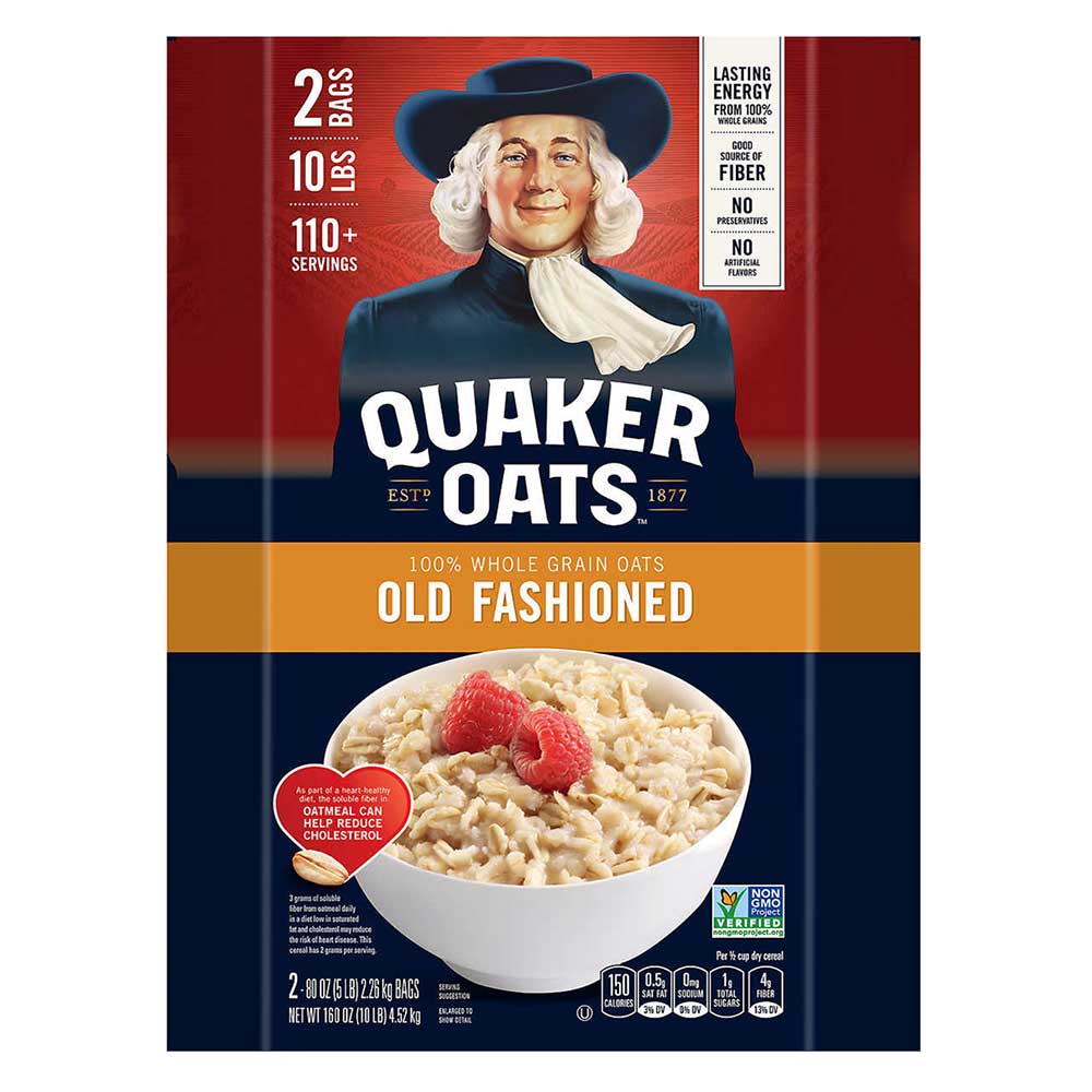 Yến mạch Quaker Oats Old Fashioned, 2 x 2.26kg