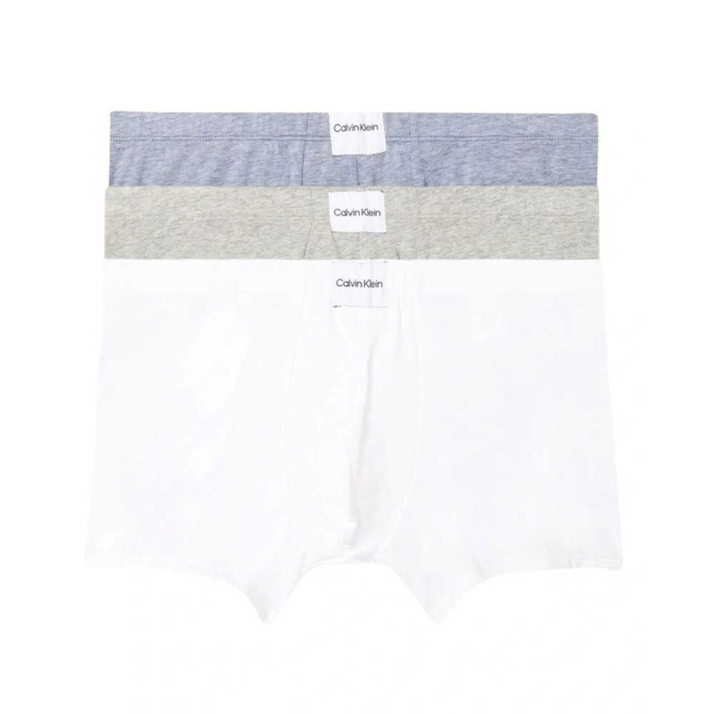 Set 3 quần Calvin Klein Pure Cotton Stretch Blend Trunk - Blue/Grey/White, Size XL