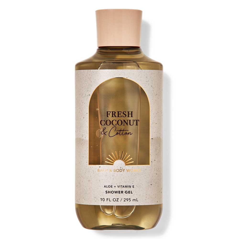 Gel tắm Bath & Body Works - Fresh Coconut & Cotton, 295ml