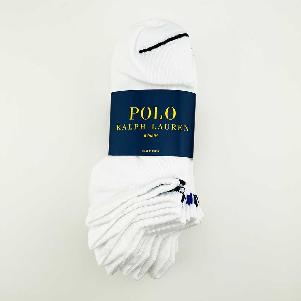 Vớ Polo Ralph Lauren Low Cut - Set 8 đôi, White