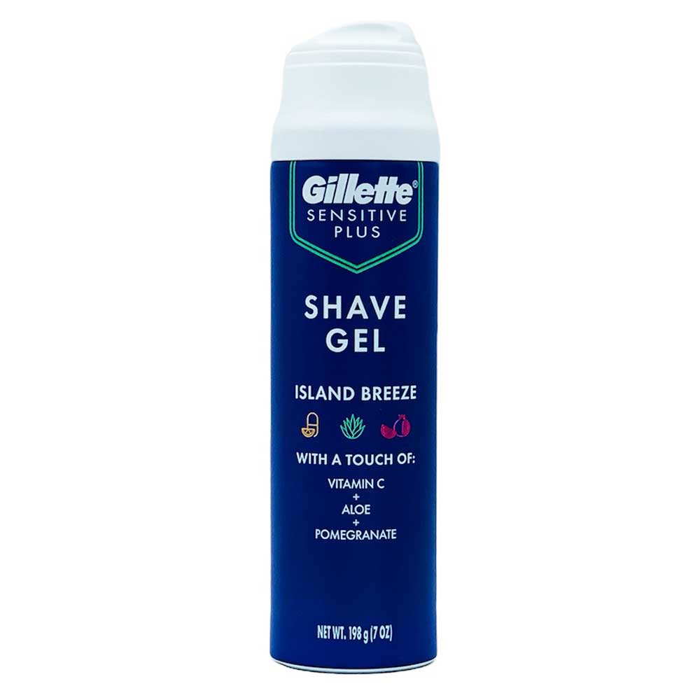 Gel cạo râu Gillette Sensitive Plus Island Breeze, 198g