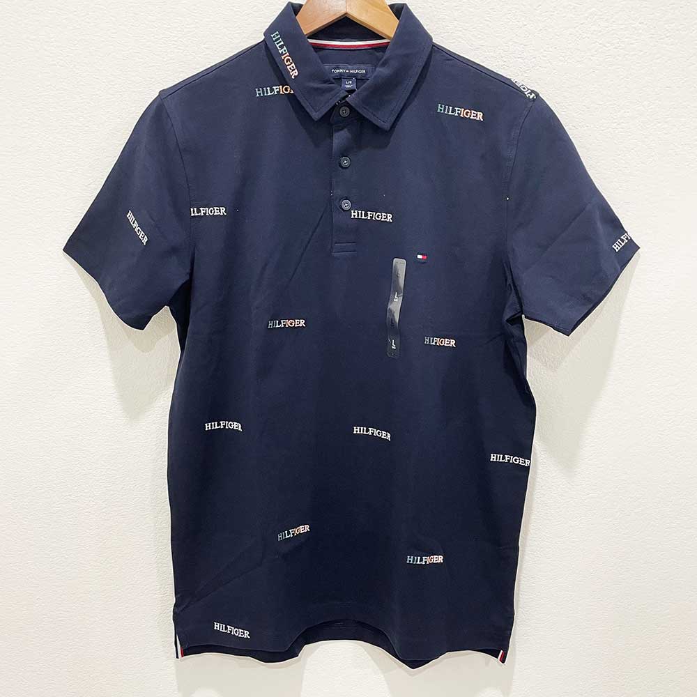 Áo Tommy Hilfiger Slim Fit Logo Print Polo - Navy, Size XL