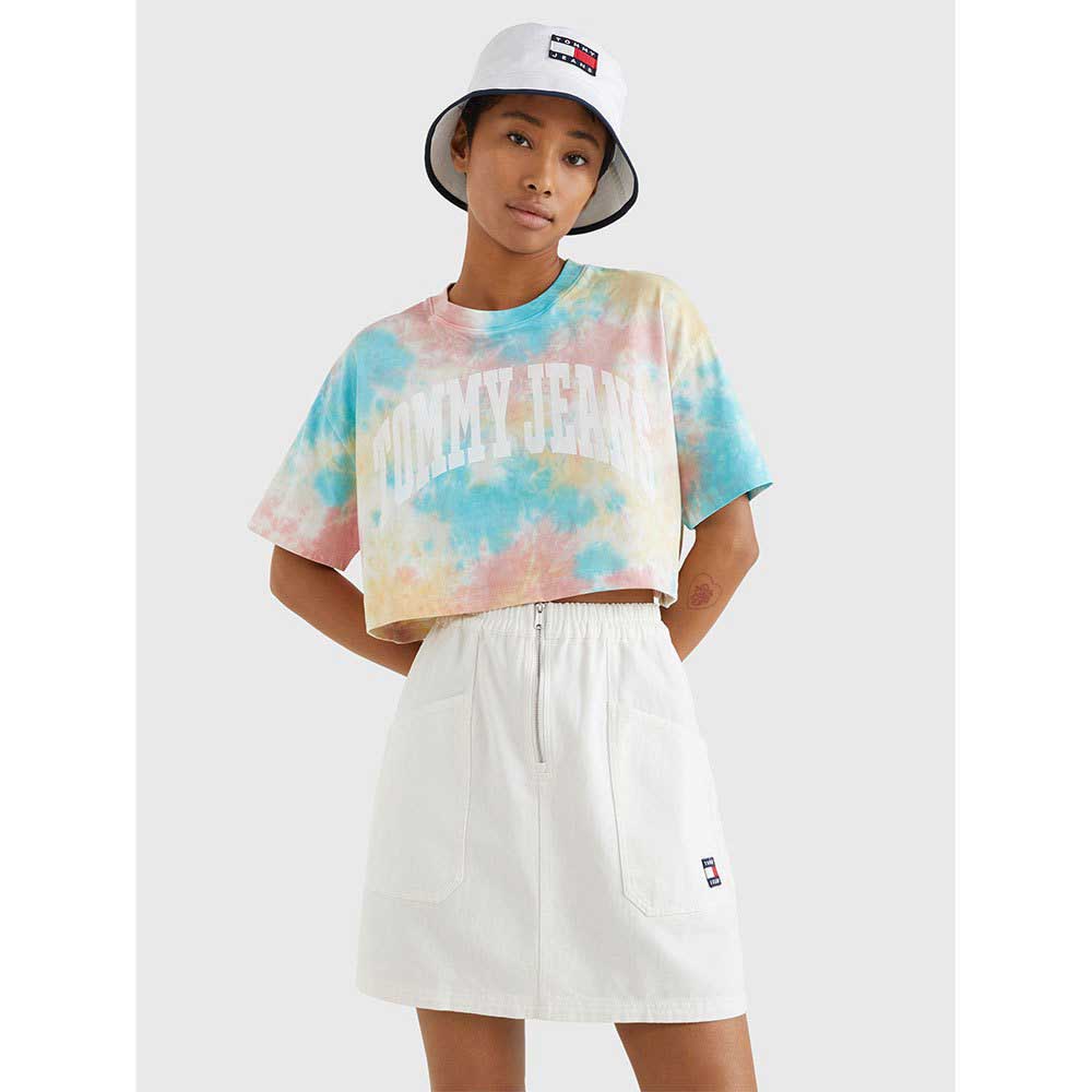 Áo Tommy Jeans Tie-Dye Oversized Cropped - Tie Dye Multi, Size M