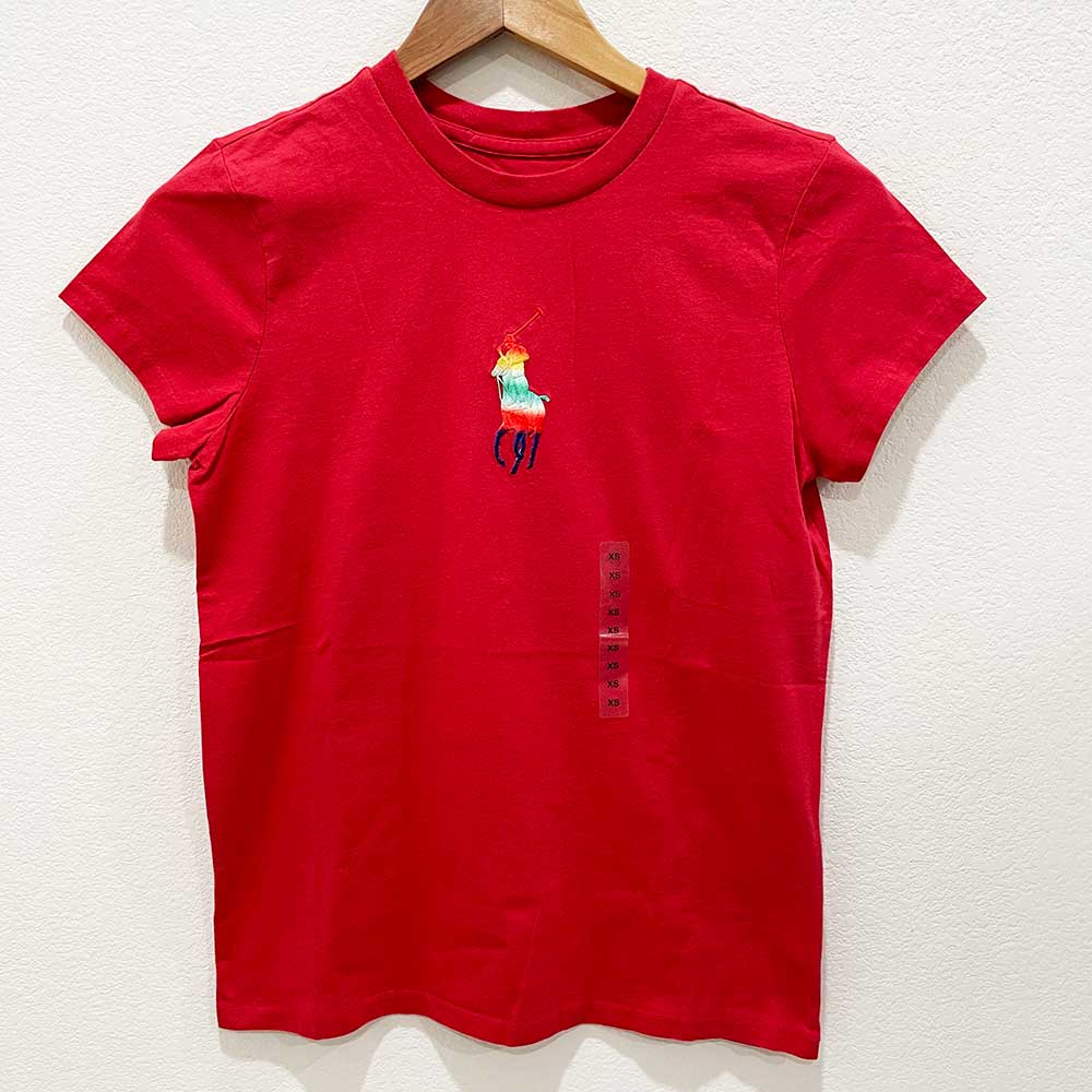 Áo Polo Ralph Lauren Rainbow Pony - Red, Size XS