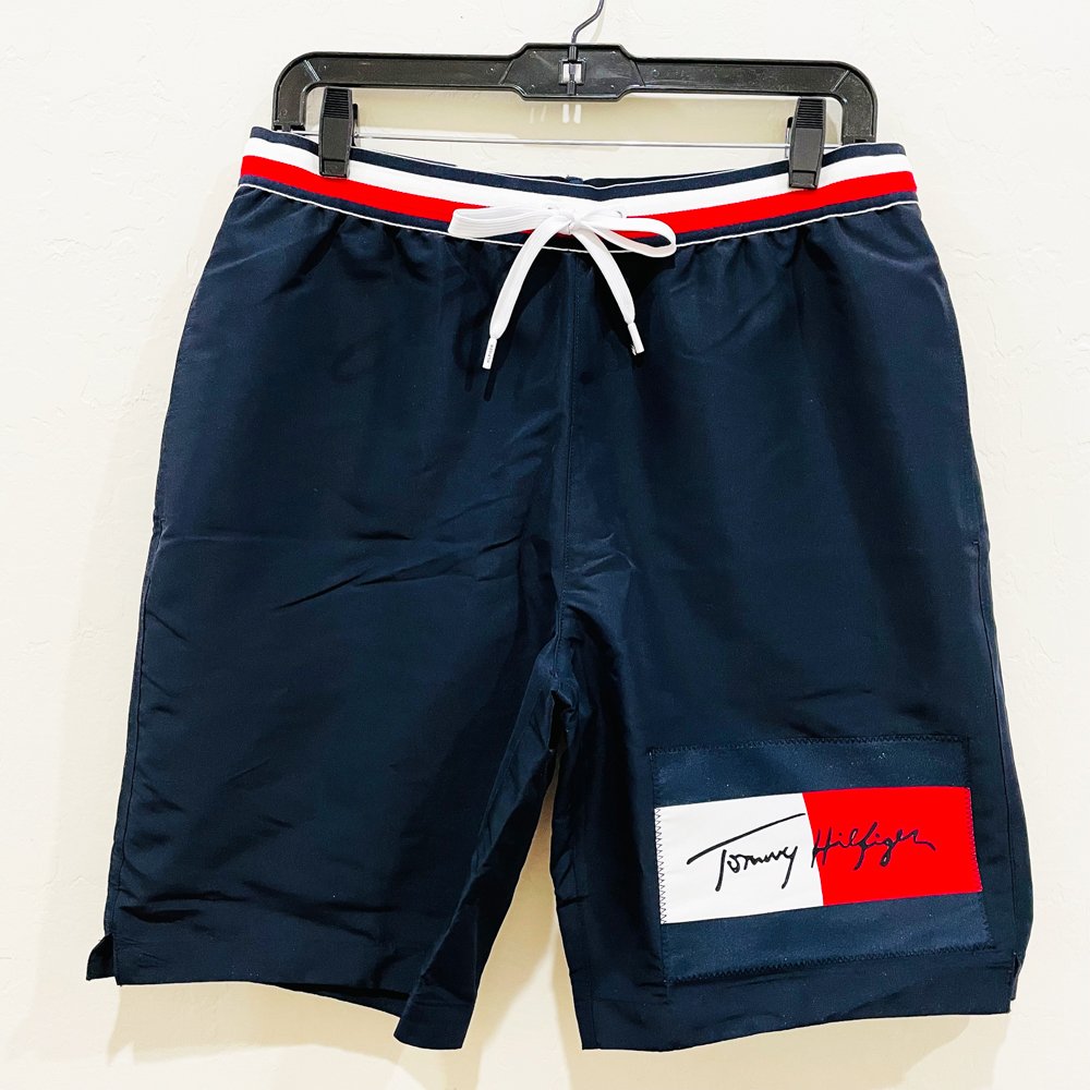 Quần Tommy Hilfiger Signature Swim Short - Navy, Size XS