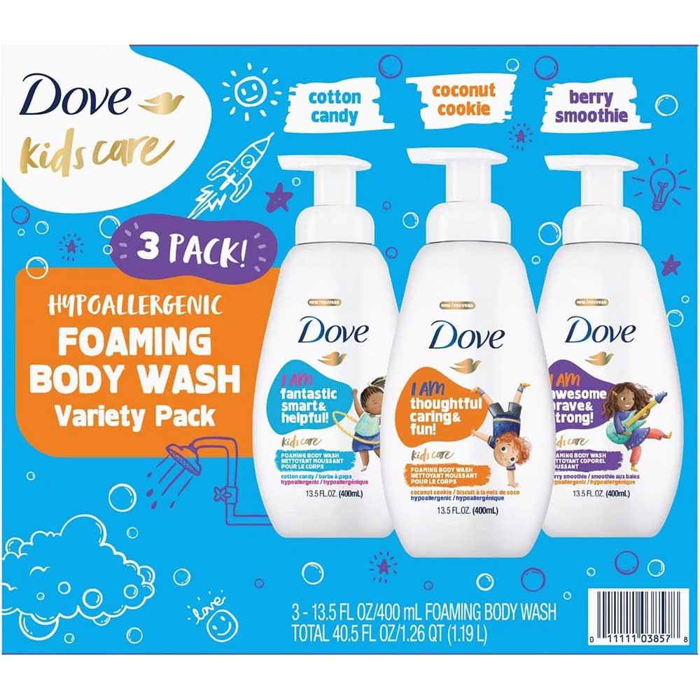 Set 3 sữa tắm Dove Kids Care Foaming Body Wash, 3 x 400ml
