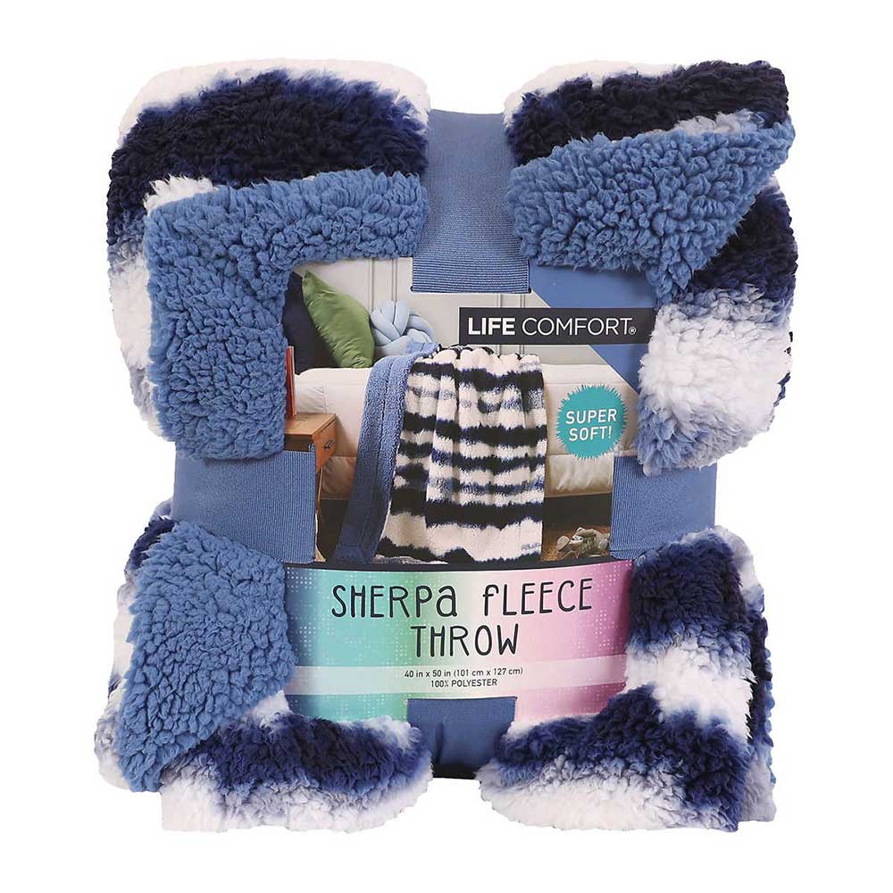 Chăn bé Life Comfort Kids Ultimate Sherpa Fleece Throw, Blue