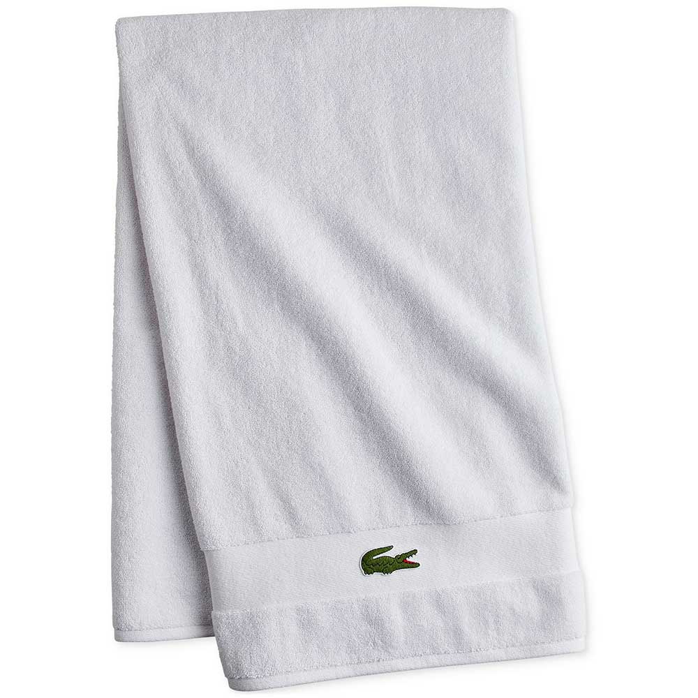 Khăn tắm Lacoste Heritage Stripe Anti-Microbial, White