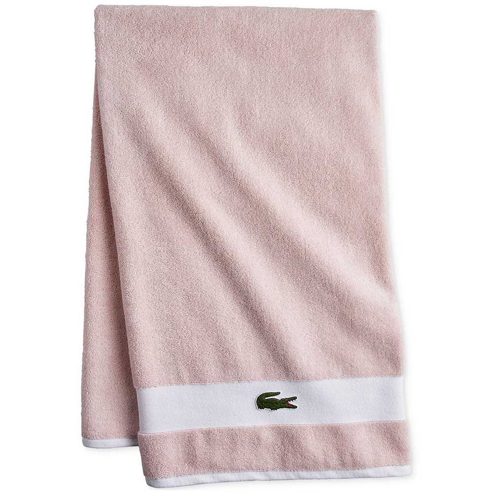 Khăn tắm Lacoste Heritage Stripe Anti-Microbial, Light Pink