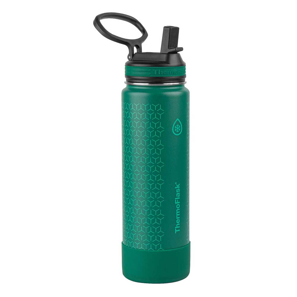 Bình giữ nhiệt Thermoflask Stainless Steel With Straw - Green, 710ml
