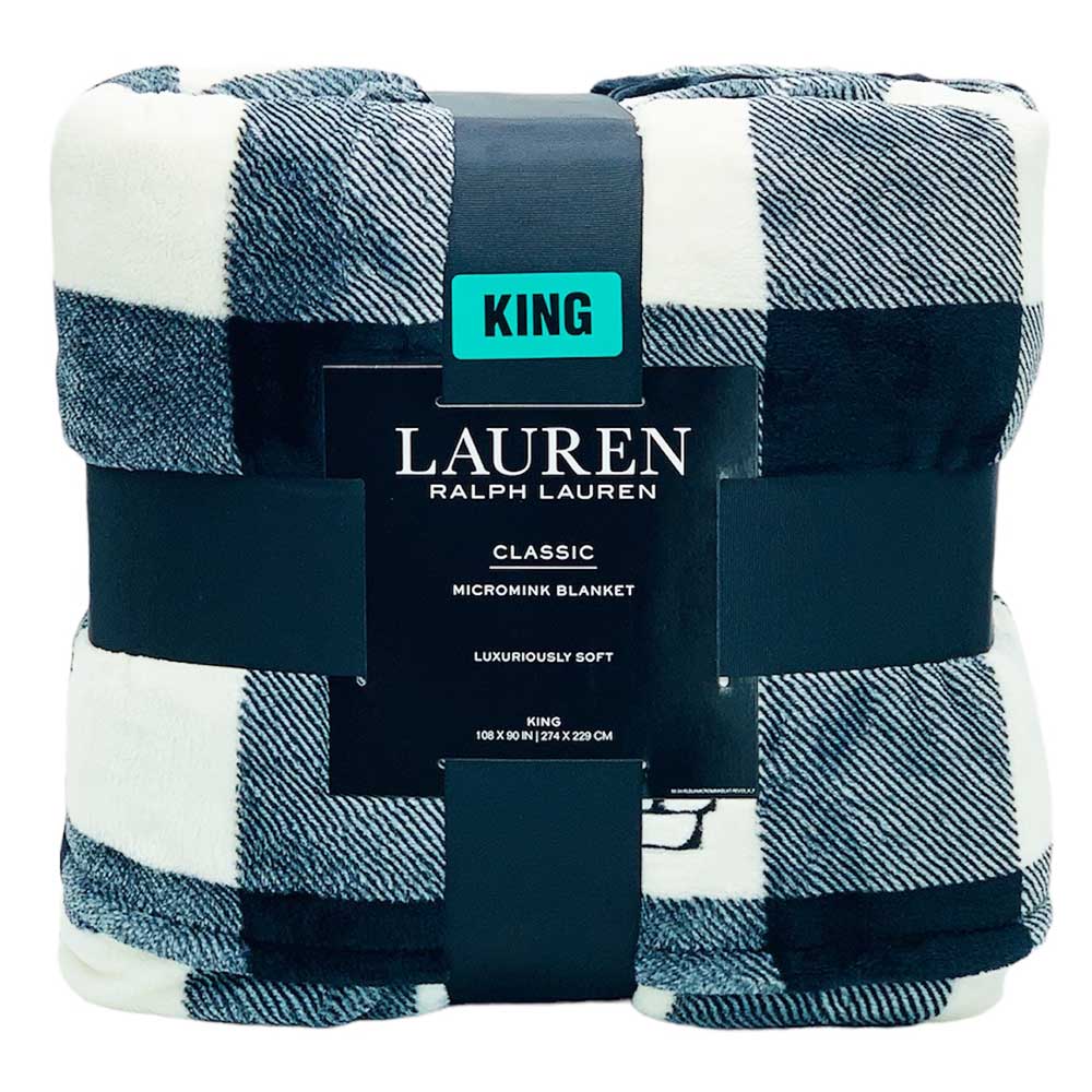 Chăn Ralph Lauren King Size, Black/White