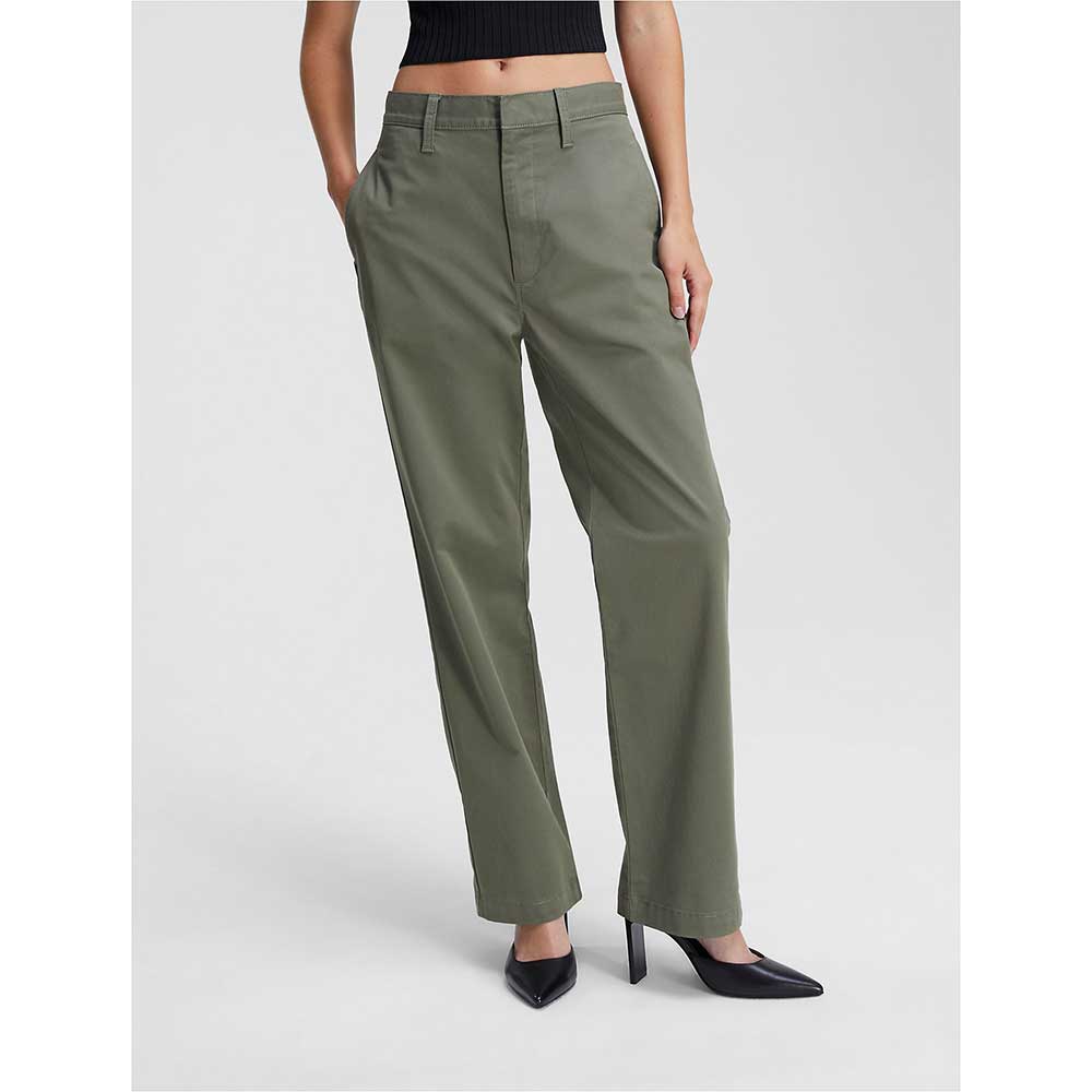 Quần Calvin Klein Straight Stretch Chino - Dusty Olive, Size 29