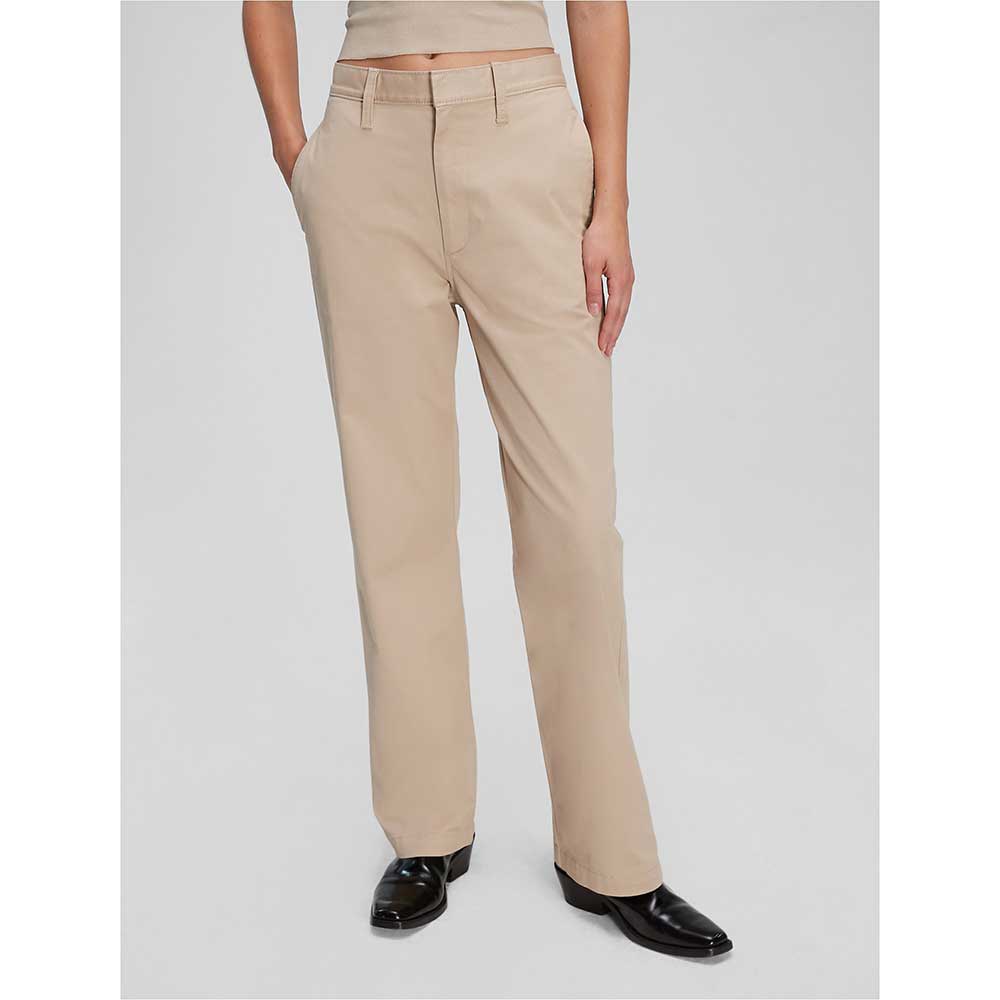 Quần Calvin Klein Straight Stretch Chino - White Pepper, Size 28