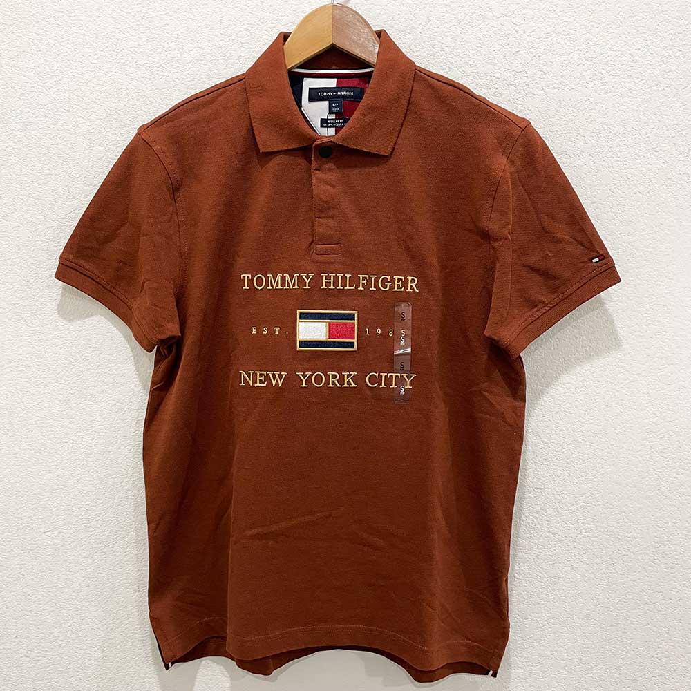 Áo Tommy Hilfiger Regular Fit Large Icon Polo - Brown, Size L