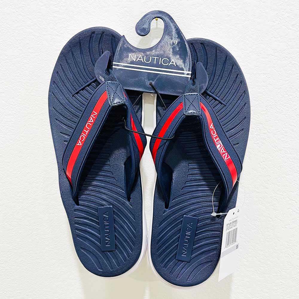 Dép Nautica Theod - Navy/Red, Size 10 ~ 43