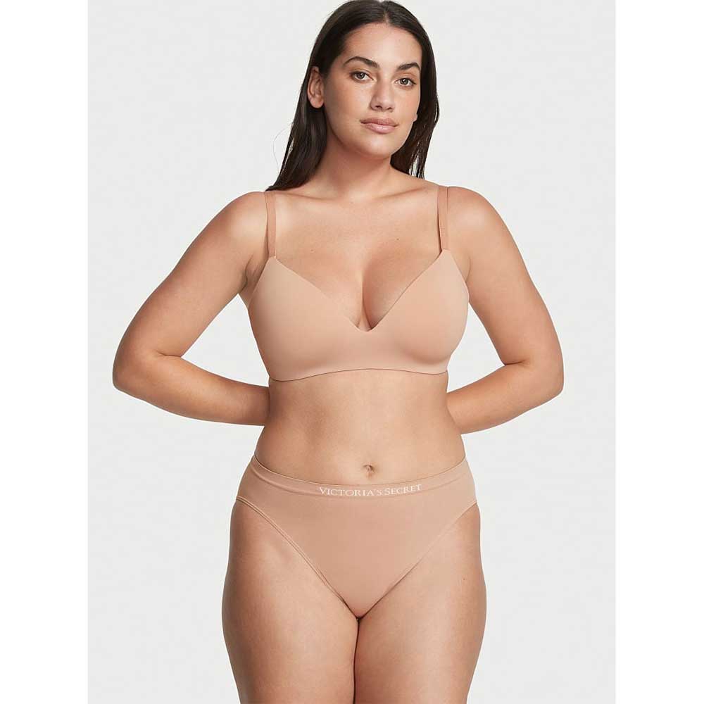 Quần lót Victoria's Secret Seamless High-Leg Brief - Sweet Praline, Size L