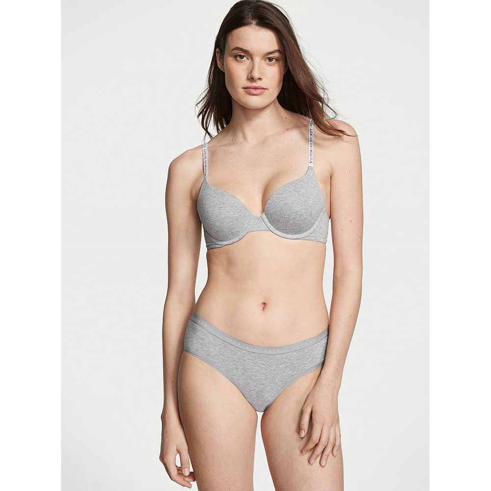 Quần lót Victoria's Secret Stretch Cotton Hiphugger - Med Heather Grey, Size M