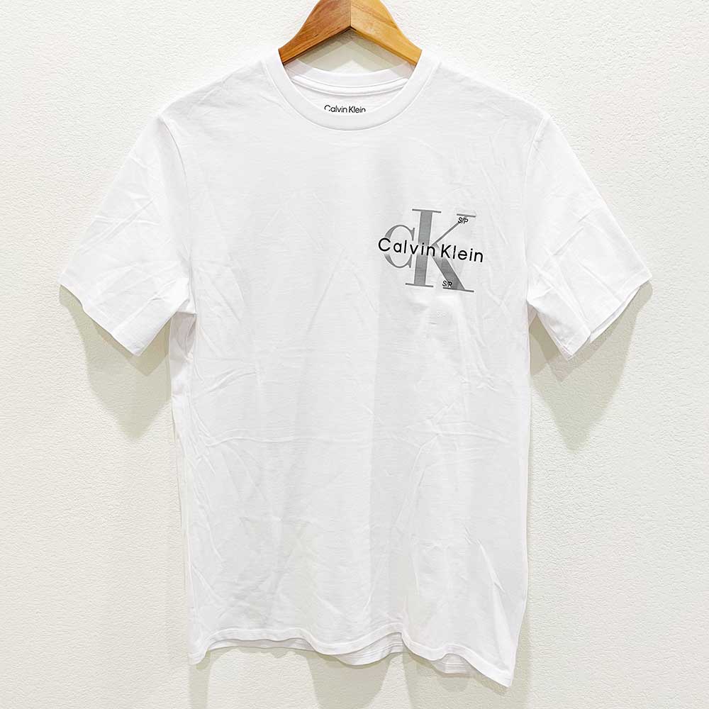 Áo Calvin Klein Gradient Monogram Crewneck - White, Size S