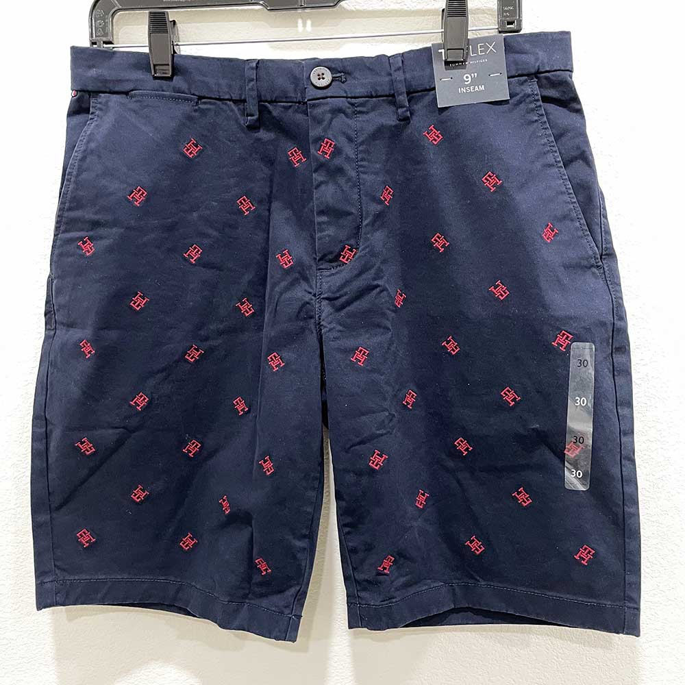 Quần Tommy Hilfiger Allover Logo TH Print 9" Short - Navy, Size 31