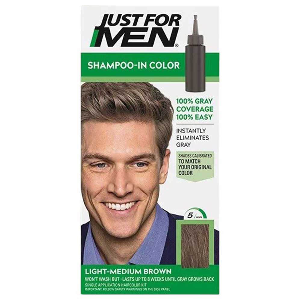 Thuốc nhuộm tóc Just For Men Shampoo-in Color, H-30 Light-Medium Brown