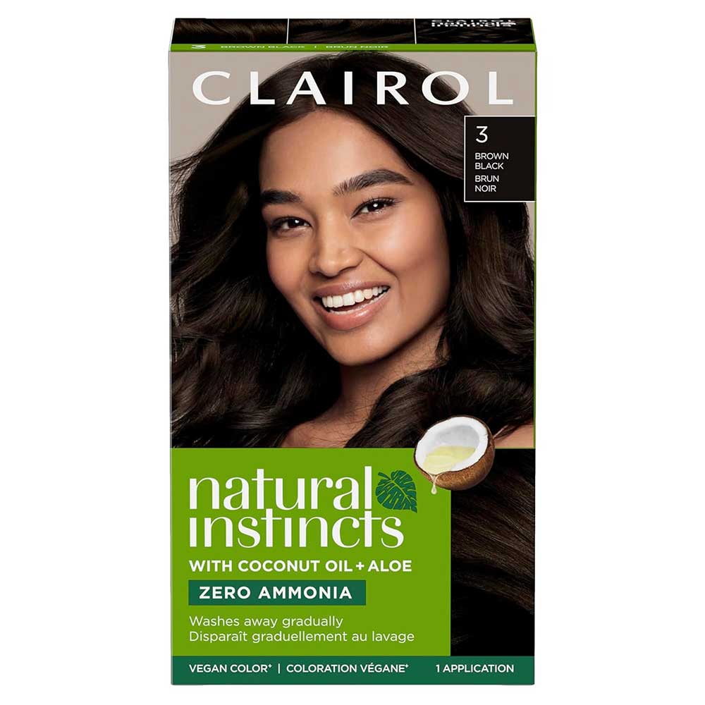 Thuốc nhuộm tóc Clairol Natural Instincts, 3 Brown Black