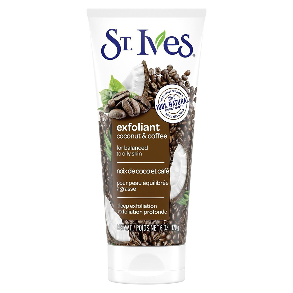 Rửa mặt St.Ives Energizing Coconut & Coffee Face Scrub, 170g