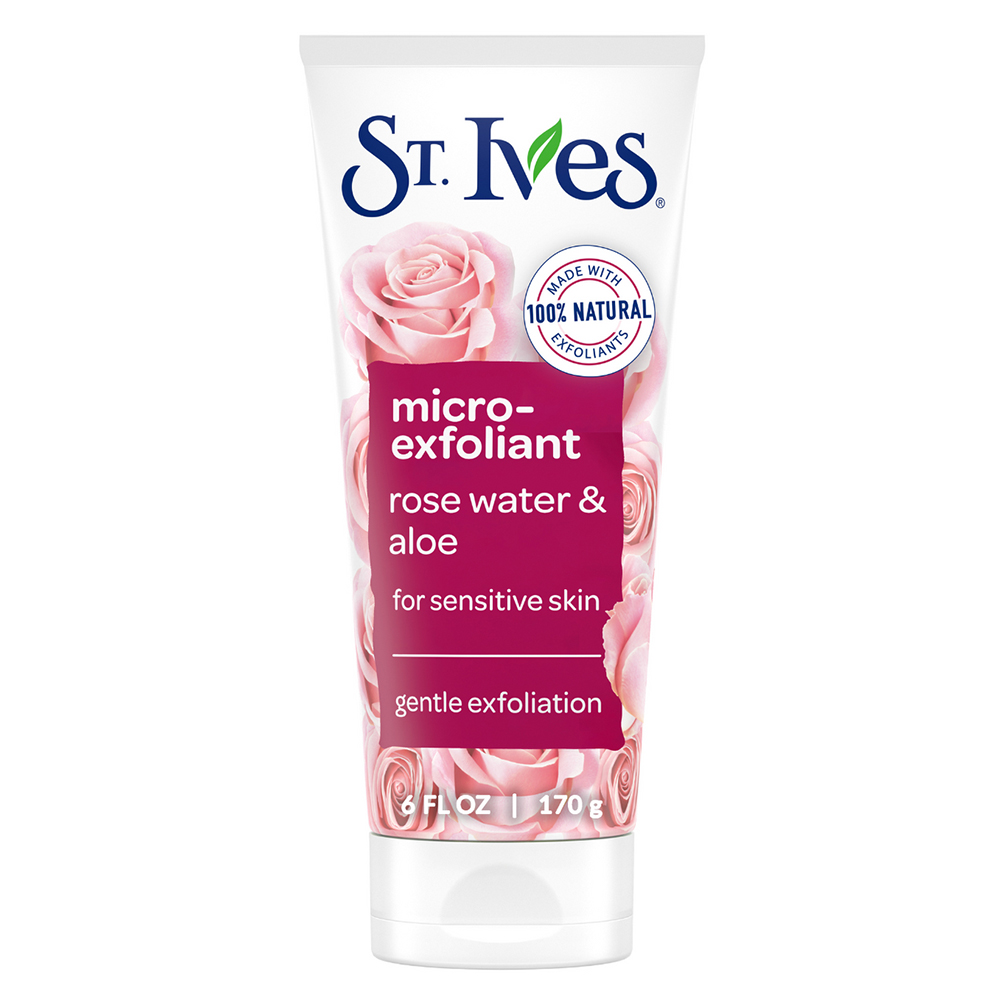 Rửa mặt St.Ives Gentle Smoothing Rose Water & Aloe Vera Face Scrub, 170g