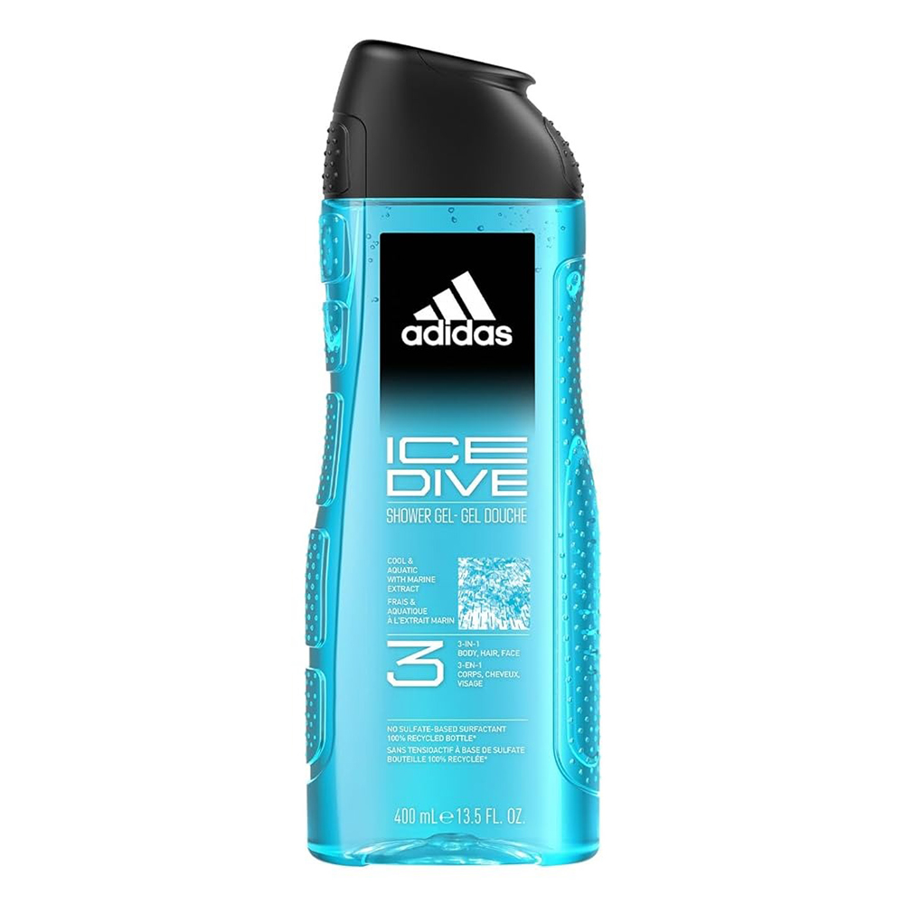 Gel tắm + gội + rửa mặt Adidas Ice Dive, 400ml