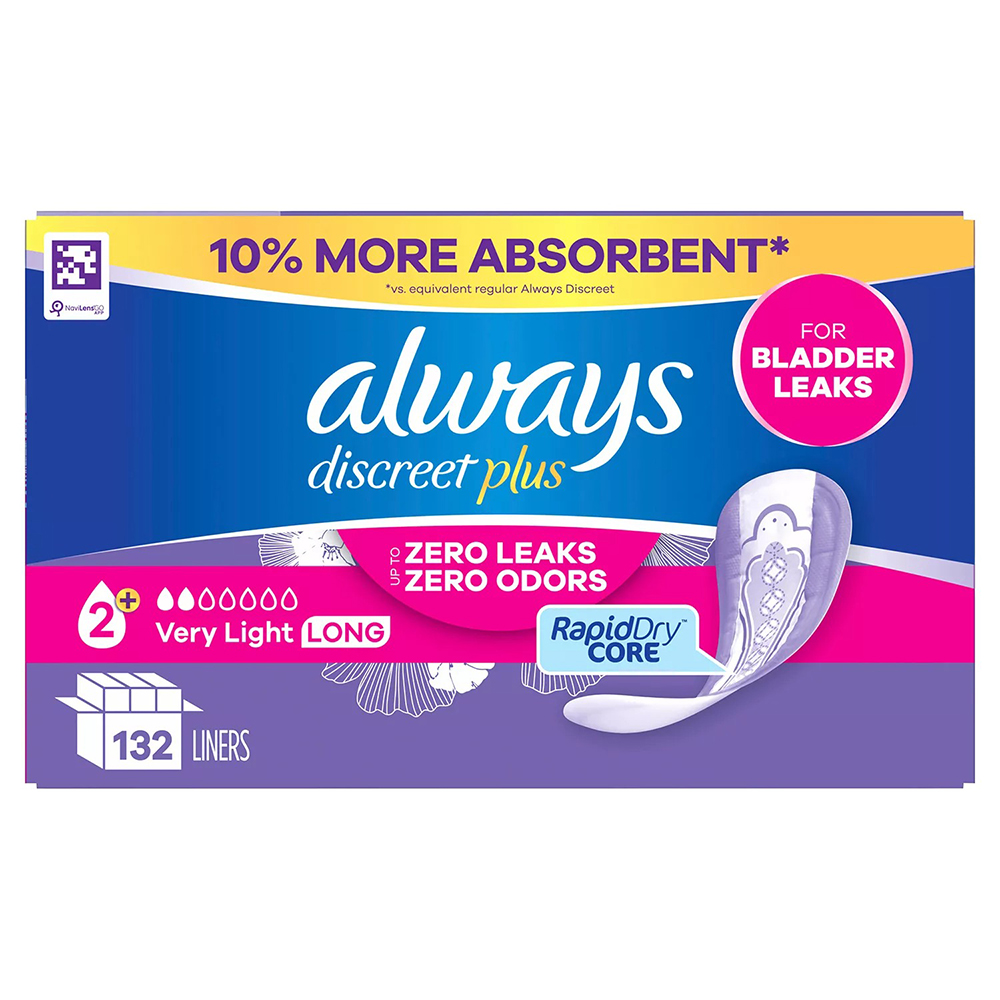 Băng vệ sinh hàng ngày Always Discreet Plus Very Light Long, 132 miếng