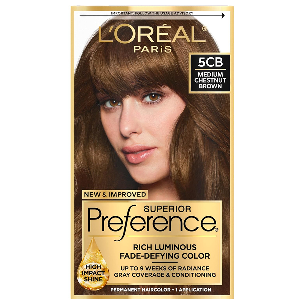 Thuốc nhuộm tóc L'Oréal Superior Preference, 5CB Medium Chestnut Brown