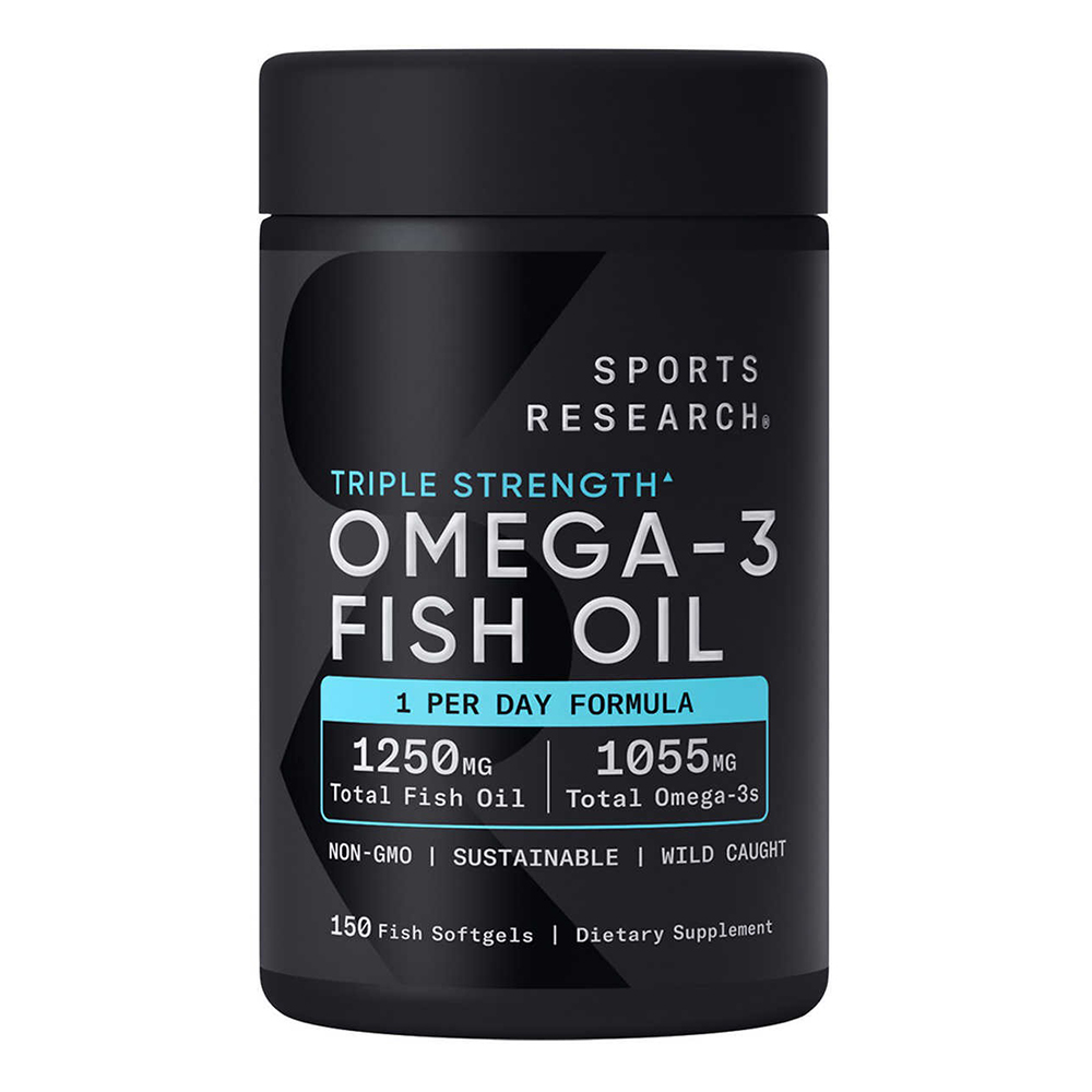 Sports Research Triple Strength Omega-3 Fish Oil, 150 viên.