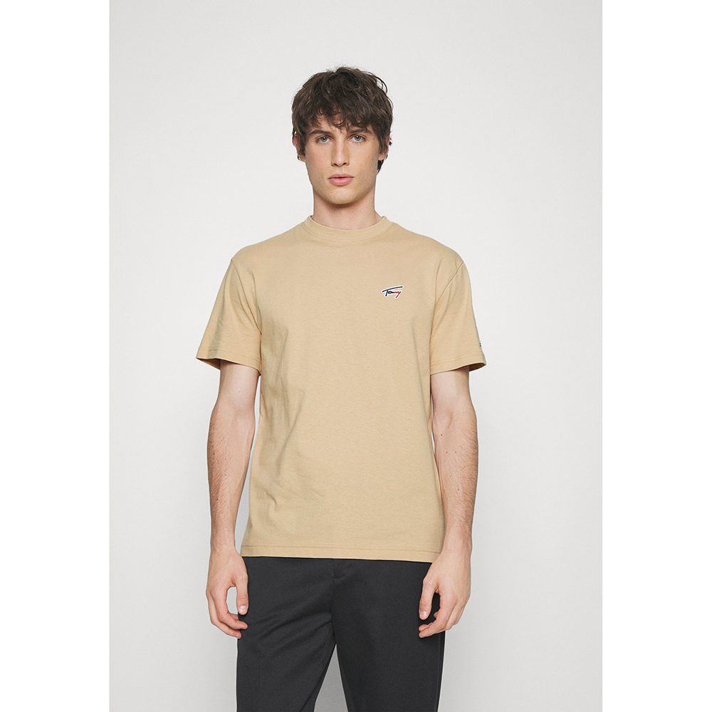 Áo Tommy Jeans Signature Logo - Tan, Size M