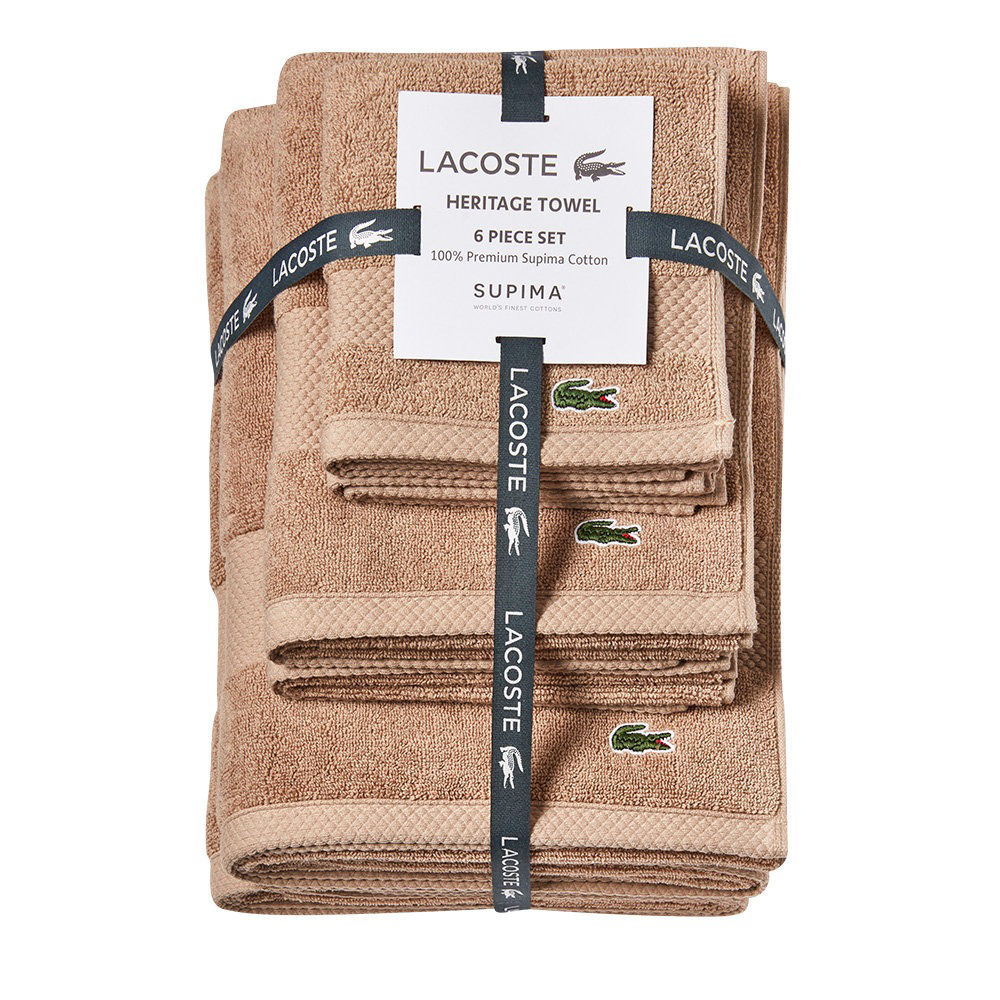 Set khăn tắm Lacoste Heritage, Sand