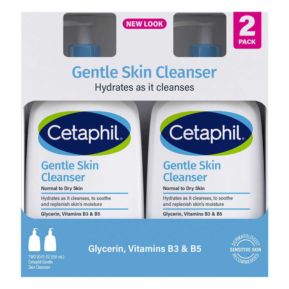 Set rửa mặt Cetaphil Gentle Skin Cleanser, 2 x 591ml
