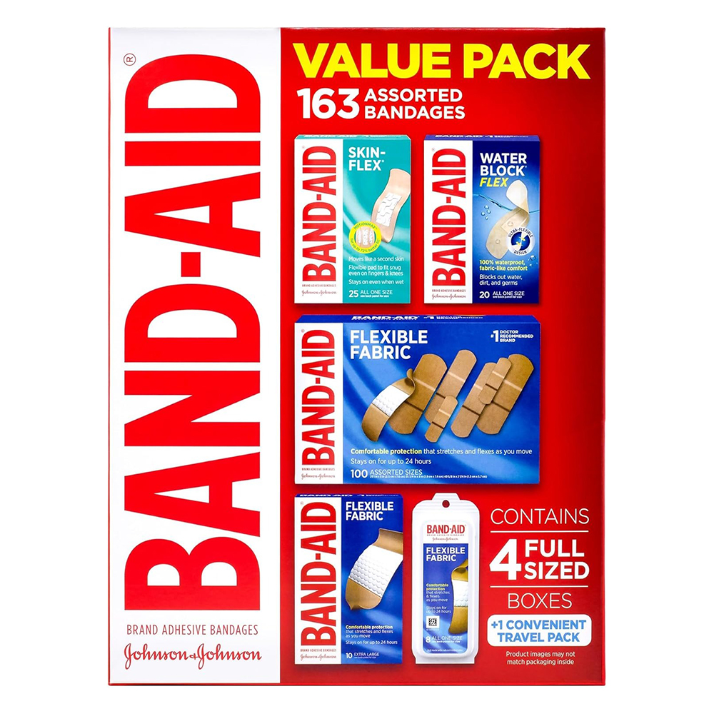 Band-Aid Adhesive Bandages, 163 miếng