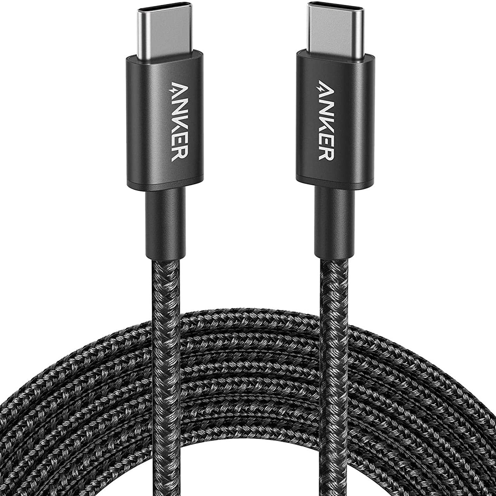 Dây sạc Anker New Nylon USB-C to USB-C Cable - Black, 1.8m.