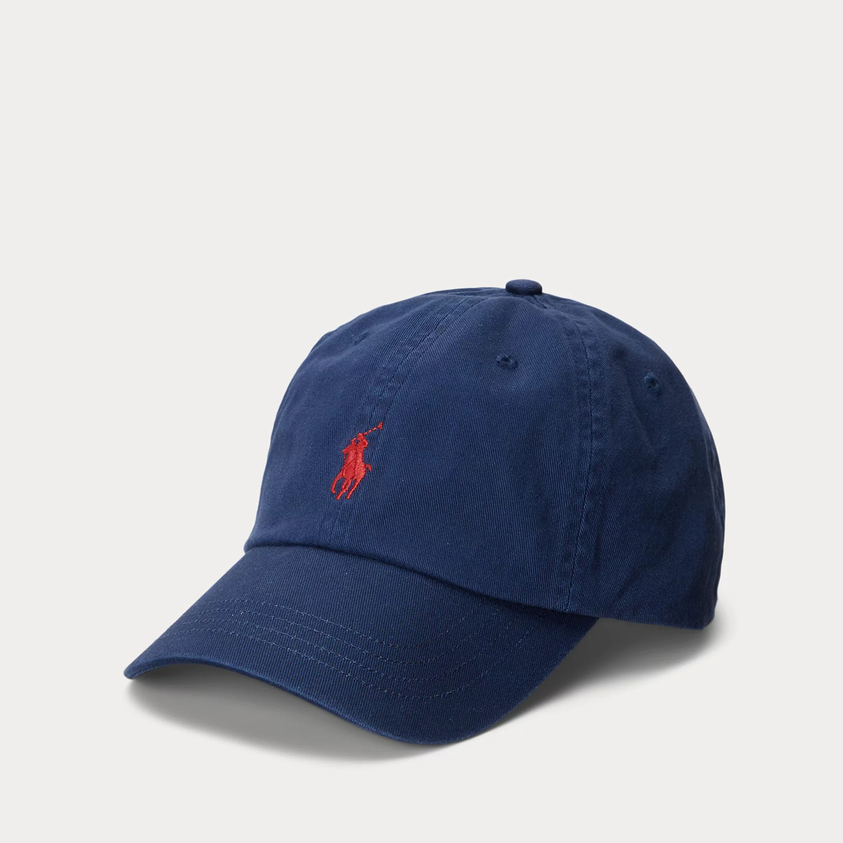 Mũ Polo Ralph Lauren Cotton Chino Ball Cap, Newport Navy/Red